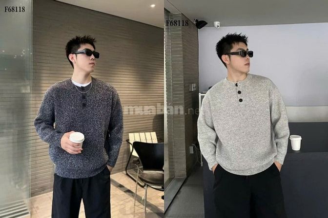Kho hàng áo len nam mẫu trend, cơ bản sẵn hàng số lượng chạy sàn TMĐT