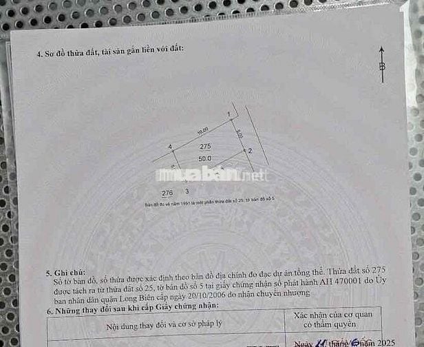 Bán Đất Hiếm Phố Việt Hưng,LB 50M mặt tiền 5M vuông vắn chỉ 8,x tỷ bé