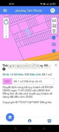 Đất Tam Phước Chính Chủ Cần Bán Hỗ Trợ Vay Ngân Hàng