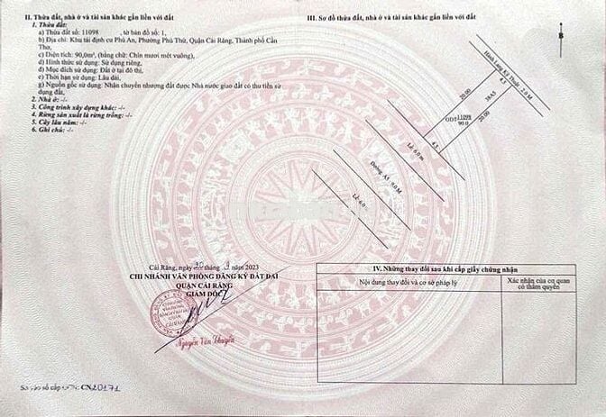 📍BÁN NỀN A5 KDC PHÚ AN - CF: 1%  - LỘ GIỚI: 21m - GIÁ: 2.400.000.000đ