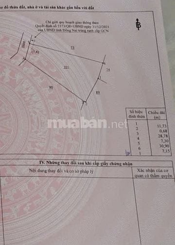 Đất thổ cư chính chủ. Đất đẹp, nở hậu. Trung tâm tp. Long Khánh