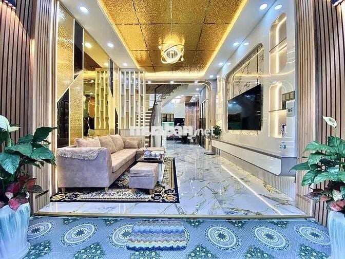Nhà mới đẹp, P15, Huỳnh Văn Nghệ, xe hơi ngủ nhà, full nội thất, 7,99T