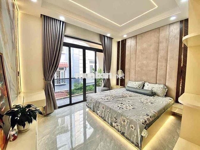 Nhà mới đẹp, P15, Huỳnh Văn Nghệ, xe hơi ngủ nhà, full nội thất, 7,99T