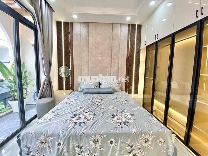 Nhà mới đẹp, P15, Huỳnh Văn Nghệ, xe hơi ngủ nhà, full nội thất, 7,99T
