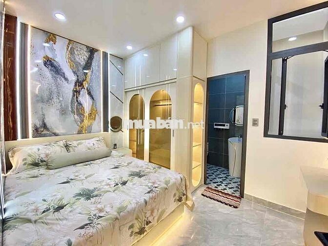 Nhà mới đẹp, P15, Huỳnh Văn Nghệ, xe hơi ngủ nhà, full nội thất, 7,99T