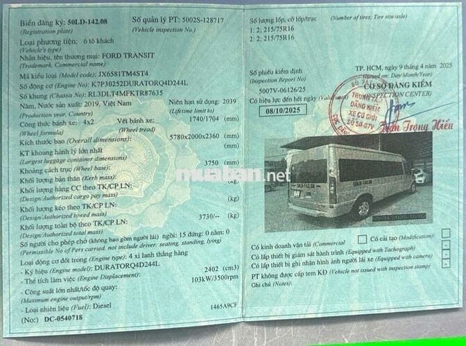 TRANSIT SVP 2019 CHUYÊN CHỞ CBCNV NỘI BỘ BH 1NAM