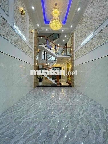 Nhà Mới Xây 100% DT 250m2 1Trệt 1Lửng 3Lầu 5Pn 6Wc Sẳn Máy Lạnh Mới