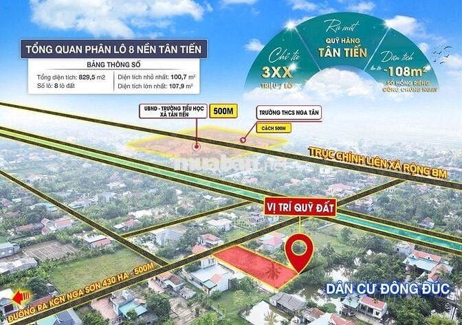 SIÊU PHẨM ĐẤT NỀN VEN KCN NGA TÂN 430HA