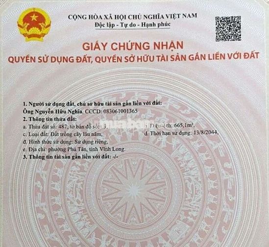 NỀN BIỆT THỰ MTIEN NHỰA NGANG 17M x45m Phú tân Btre