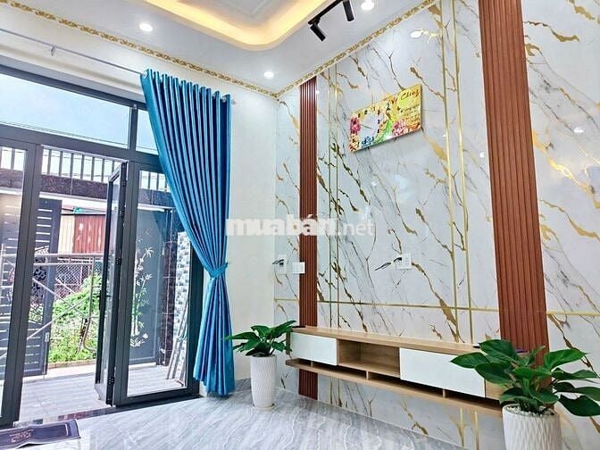 Nhà Mới 1 trệt 2 Tầng Lầu . Hẻm 7 mét Có Vỉa Hè. 3 Phòng ngủ