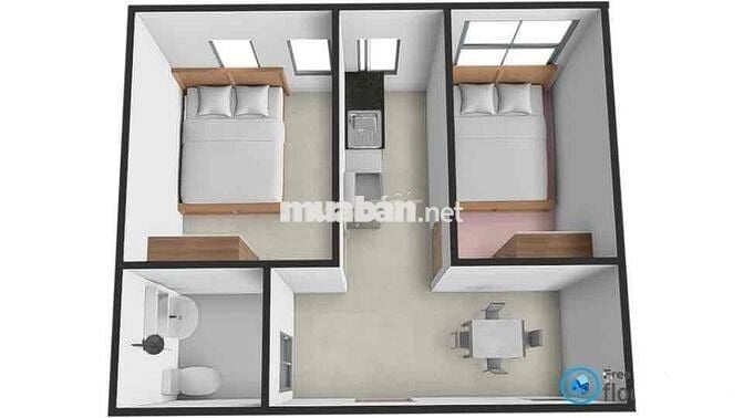 Khai trương căn 2 Phòng ngủ 1WC, 1 P. khách, Full nt, gần CV Làng Hoa