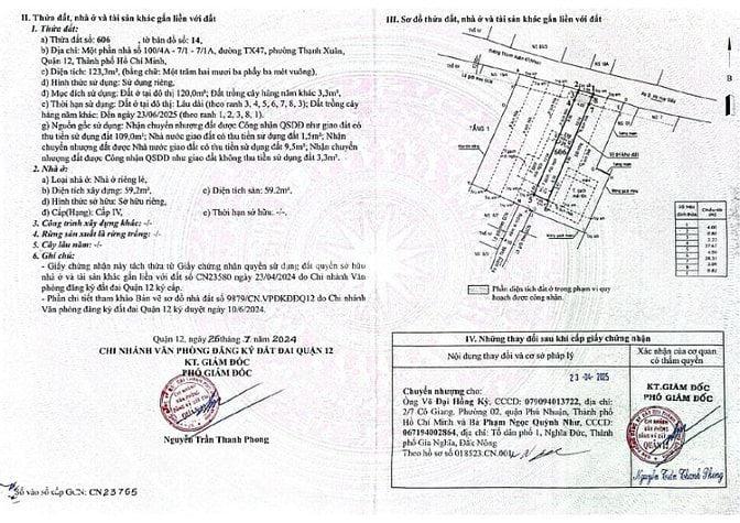 Cần bán gấp đất MT Thạnh Xuân 47, Quận 12 diện tích: 123m(4x30) 