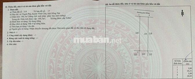 Đất thổ cư khu dân cư Thạnh Phú tại P.Tân Triều