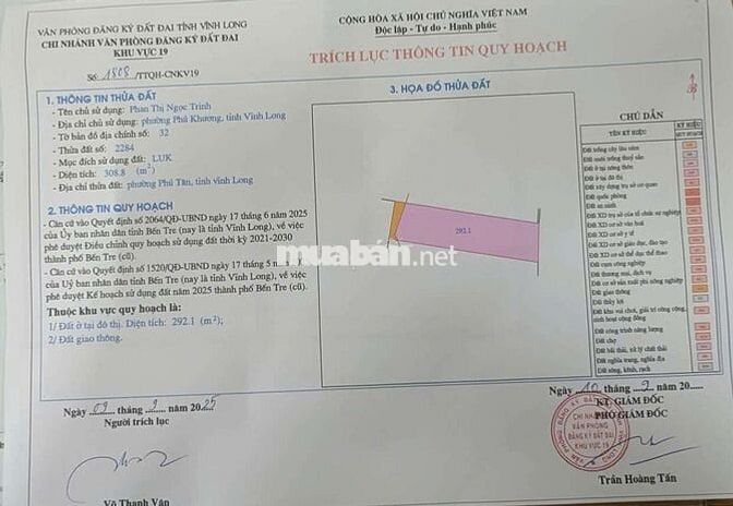 ĐẤT NỀN BIỆT THỰ 9X35 QH ĐẤT Ở TOÀN BỘ GIÁP DAL 3.5M THUỘC P. PHÚ TÂN