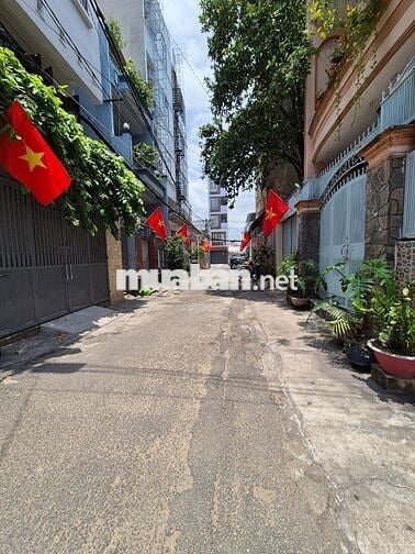 Nhà 70m2(4.5x16m), 4 tầng 6PN, Nơ Trang Long Bình Thạnh, Hẻm 6m xe hơi
