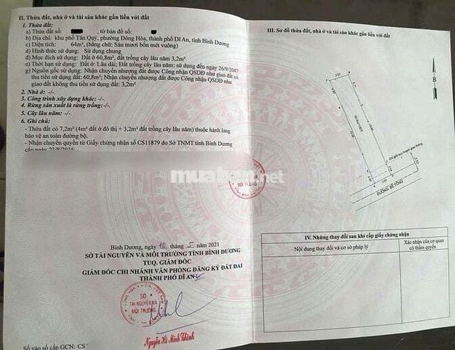 Nhà 64m cấp 4 gần làng đại học quốc gia và BigC Go Dĩ An