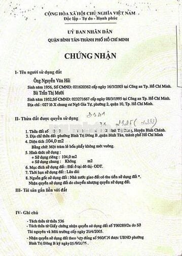 Cần bán lô đất số 39 đường 41 - KDC Tên Lửa
