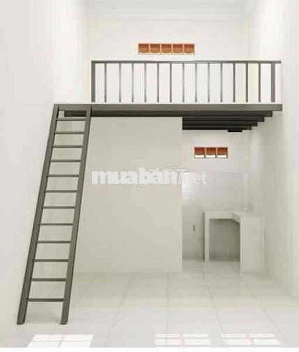 nhà trọ mới 3x6 lửng. hẻm 6m đi riêng gần lê văn quới