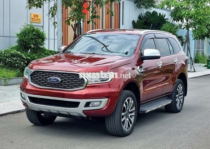 FORD EVEREST TITANIUM 2WD 2021, ĐỎ, 5V6 KM HT GÓP.