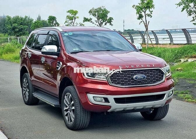 FORD EVEREST TITANIUM 2WD 2021, ĐỎ, 5V6 KM HT GÓP.