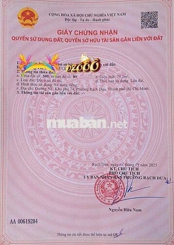BÁN ĐẤT TÁI ĐỊNH CƯ PHƯỜNG 10 TP.VŨNG TÀU GIÁ 6,68 TỶ TL