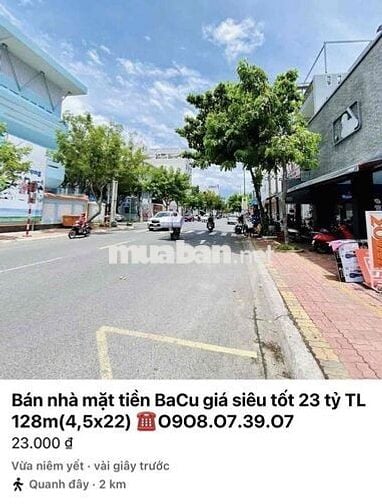 BÁN NHÀ MẶT TIỀN BACU TP.VŨNG TÀU 128m(4,5x22) GIÁ SIÊU TỐT 23 TỶ TL