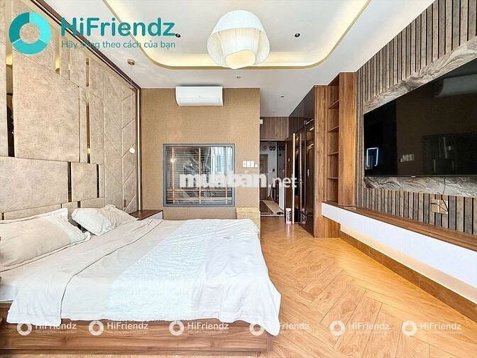 STUDIO BAN CÔNG FULL NỘI THẤT 40M2 NGAY CÔNG VIÊN LÀNG HOA