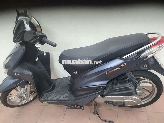 Xe ga 50cc hãng SYM Passing màu xám đen mua 2023