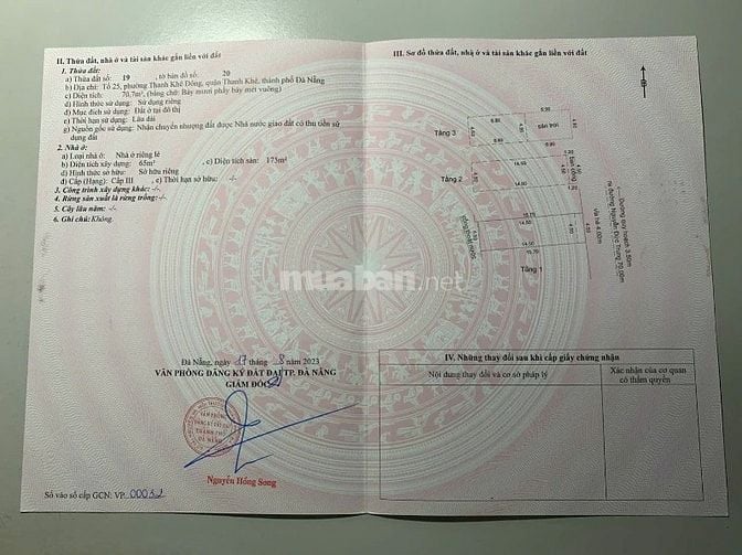 Bán Nhà 3 Tầng mặt tiền giá rẻ Thanh Khê Đà Nẵng