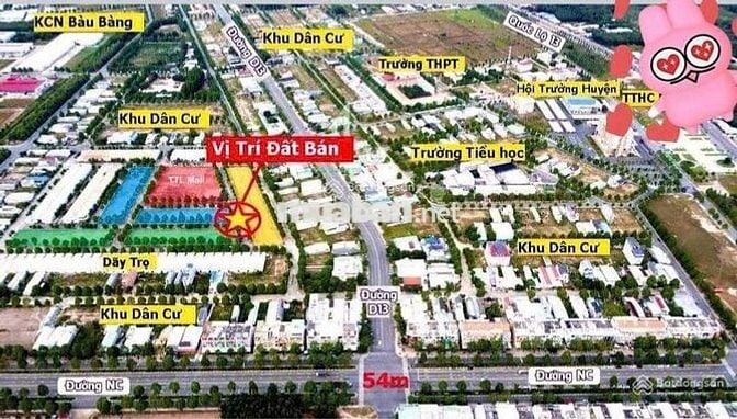 Bán đất tại đường D14 - 5A, Bàu Bàng lô góc 133 m2 sổ hồng sẵn