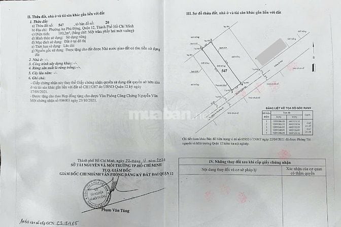BÀN ĐẤT ĐƯỜNG AN PHÚ ĐÔNG 09, PHƯỜNG AN PHÚ ĐÔNG ,QUẬN 12