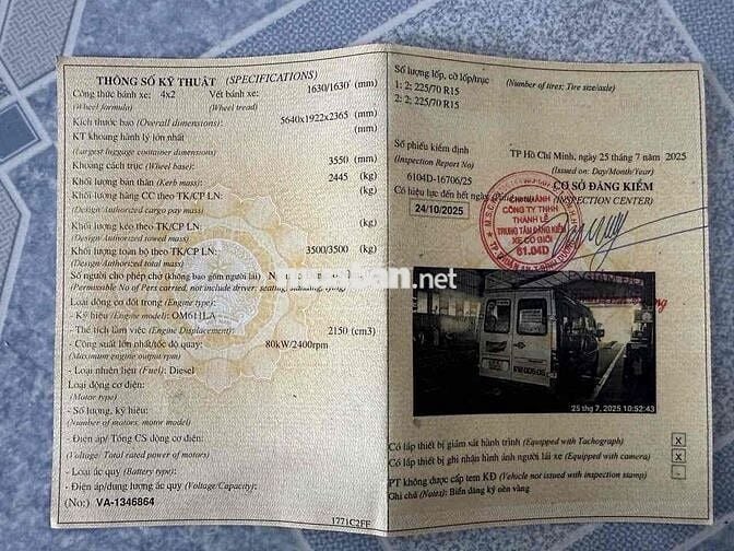 Mercedes Sprinter 16 chỗ đời 2005 chính chủ