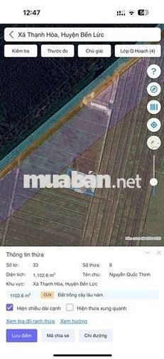1100mv ĐẤT VƯỜN CÓ NHÀ VƯỜN , ĐƯỜNG ÔTÔ BẾN LỨC LONG AN