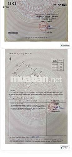 Đất sổ đỏ 84m2 ấp xóm Gốc, Long An, Long Thành, Đồng Nai