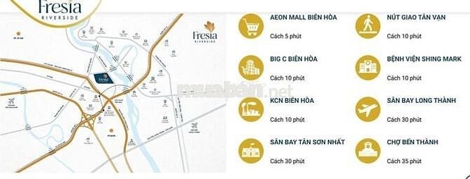 Fresia Riverside Biên Hòa Đồng Nai – Block River 3 51 m2 2PN