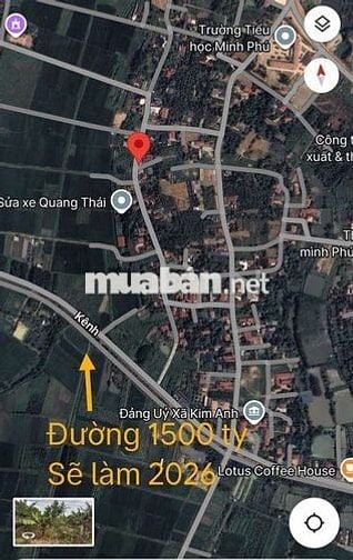Đón sóng làm đường 1.500 tỷ-Full thổ cư, mặt tiền rộng 7.6m mua là lời
