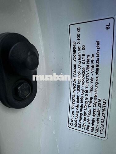 Toyota Innova 2016 thắng ABS mâm 15ich