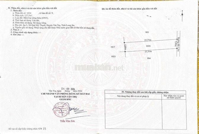 Hàng F0, chỉ 379tr sở hữu 137m2 đất thổ đường đan Bạch Thị Năm