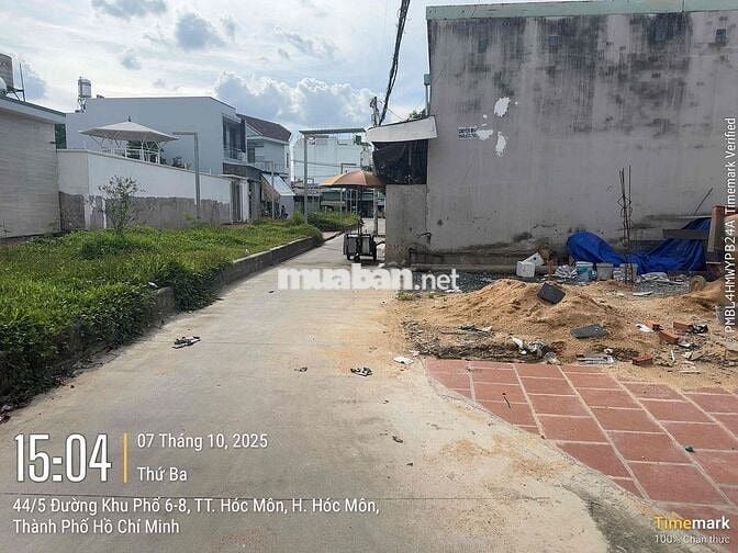 Cần bán gấp lô đất thổ cư 63m² (4,5x14) ngay chợ Hóc Môn