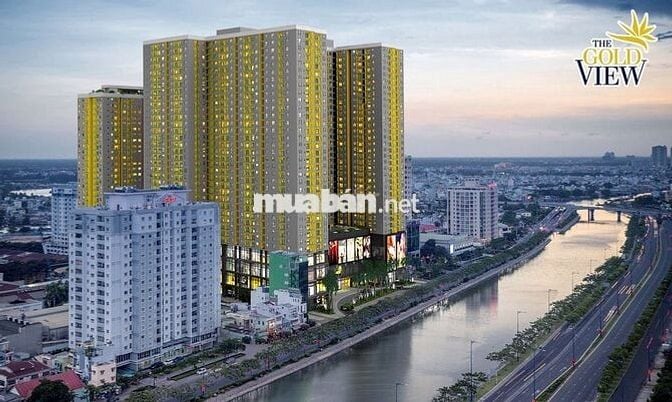 Bán căn hộ văn phòng The Gold View - Bến Vân Đồn - 2PN 70m2 - Nhà đẹp