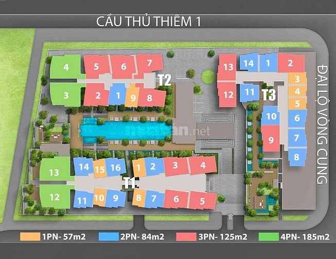 Căn hộ bán hoặc cho thuê tại The River Thủ Thiêm view sông 4PN 203m2