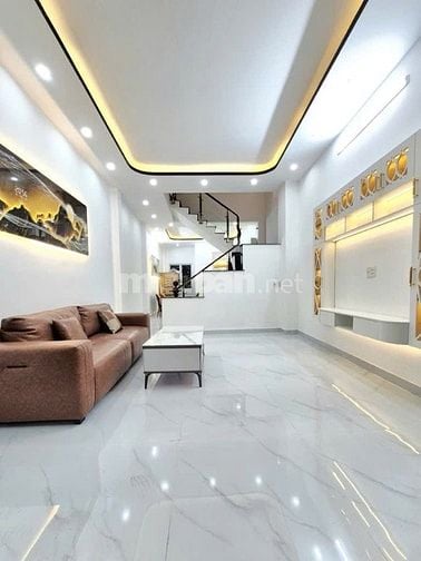 Nhà Mới Ở Ngay, Hẻm Xe Hơi, 03 Tầng, DT 4x15m