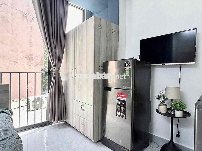 CĂN STUDIO BAN CÔNG FULL NỘI THẤT GẦN ĐH VLU, HUTECH