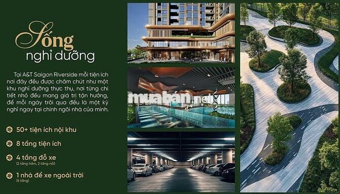Căn hộ chung cư 2 phòng ngủ A&T Saigon Riverside giáp quận 7