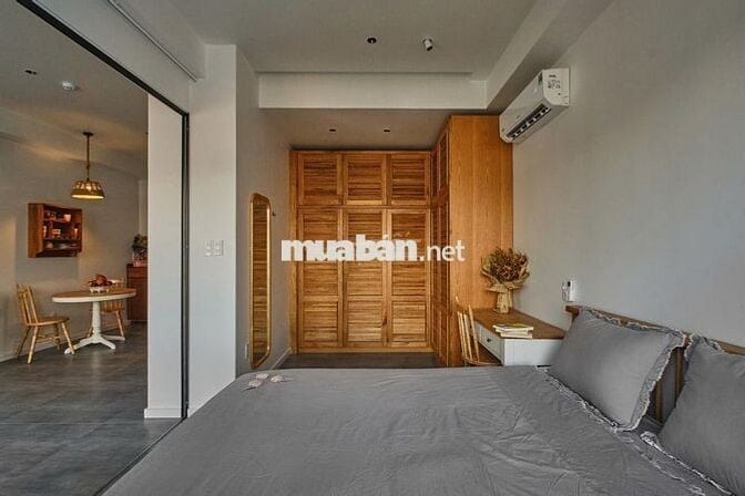 STUDIO 1PN 1PK BAN CÔNG FULL NỘI THẤT CHỈ TÍNH ĐIỆN NƯỚC Ở LÊ VĂN THỌ