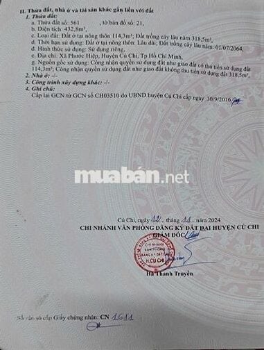 432M2 NHÀ MẶT TIỀN QL22 PHƯỚC HIỆP CỦ CHI CỰC ĐẸP VỊ TRÍ HIẾM CÓ