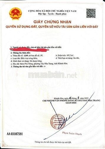 BÁN ĐẤT TẶNG DÃY TRỌ 4 PHÒNG – MUA 1 ĐƯỢC 2, DÒNG TIỀN CÓ SẴN!