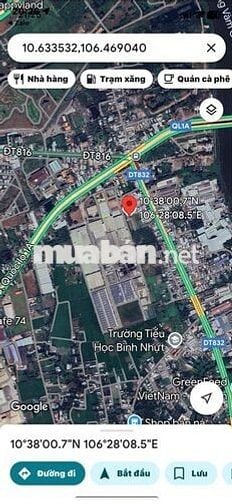 Chủ gửi bán 3 lô đất thổ sau chợ Nhựt Chánh, Bến Lức, Long An.DT 100M2