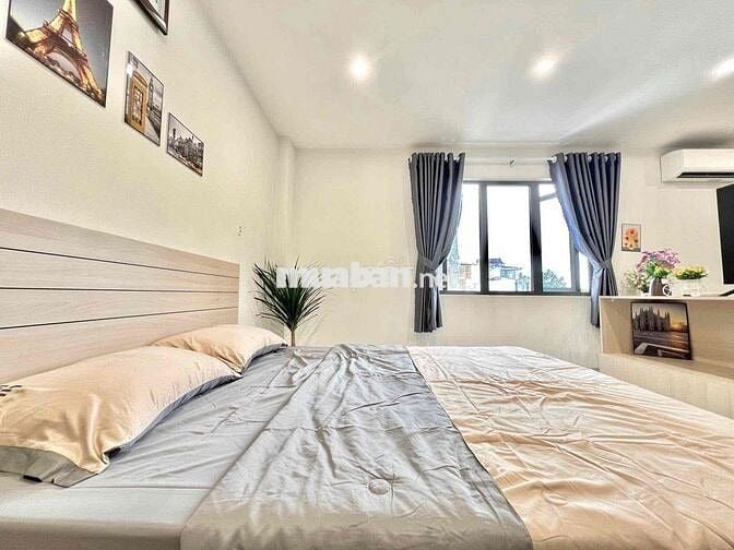 Căn hộ 1Pn vân tay, hầm xe, thang máy, an ninh, cửa sổ thoáng,gần Q1,3