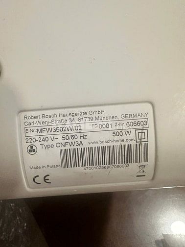 Tất tay máy xay thịt BOSCH- Hàng Châu Âu 95%
